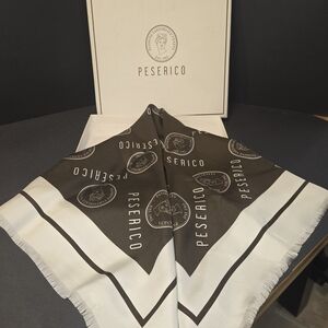 Peserico Monochrome Logo Scarf